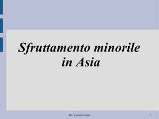Sfruttamento minorile in Asia 