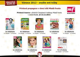 Projekt Vánoční-dárky.cz 2013