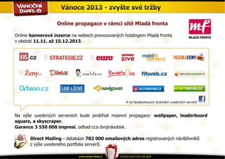 Projekt Vánoční-dárky.cz 2013