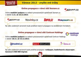 Projekt Vánoční-dárky.cz 2013