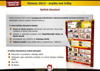 Projekt Vánoční-dárky.cz 2013