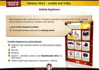 Projekt Vánoční-dárky.cz 2013