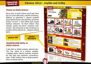 Projekt Vánoční-dárky.cz 2013