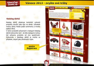Projekt Vánoční-dárky.cz 2013