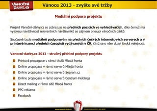 Projekt Vánoční-dárky.cz 2013