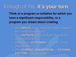 Assessment from Scratch: Using Logic Models to Guide Assessment Planning