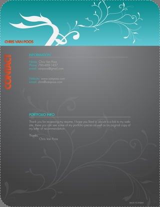 Christopher Van Poos\'s Resumé