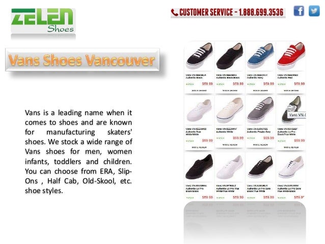types of vans shoes names