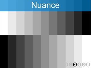 Nuance




         ➊➋➌➍➎➏
 