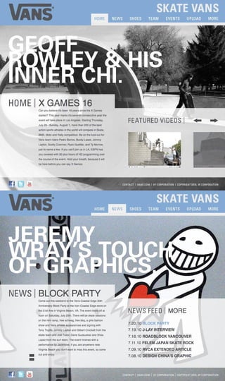 Skate Vans Website