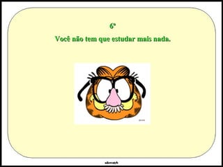 6º Você não tem que estudar mais nada. 