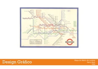 Mapa do Metro de Londres
Harry Beck
1933
Design Gráfico
 