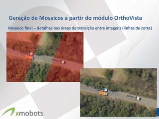 Geração de Mosaicos a partir do módulo OrthoVista
Mosaico final – detalhes nas áreas de transição entre imagens (linhas de corte)
 