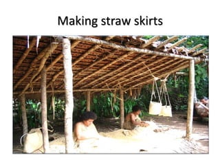 Making straw skirts