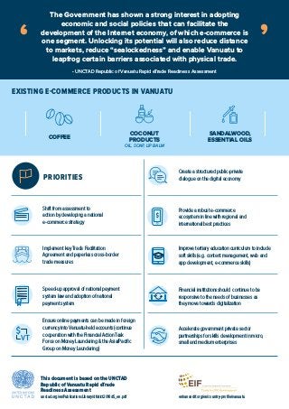 Create a structured public-private
dialogue on the digital economy
Shift from assessment to
action by developing a nationa...