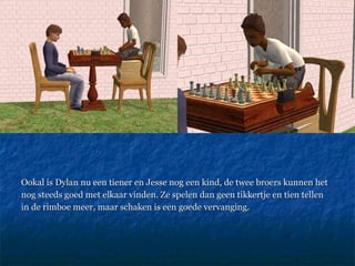 Ookal is Dylan nu een tiener en Jesse nog een kind, de twee broers kunnen het nog steeds goed met elkaar vinden. Ze spelen dan geen tikkertje en tien tellen  in de rimboe meer, maar schaken is een goede vervanging.  
