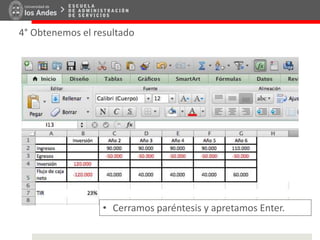 4° Obtenemos el resultado
• Cerramos paréntesis y apretamos Enter.
 