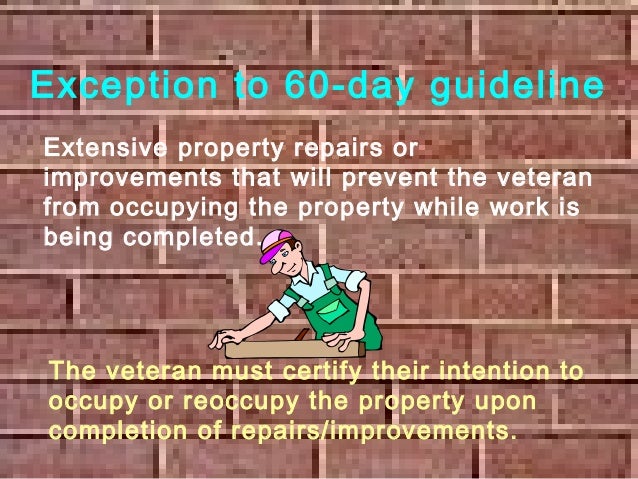 va mortgage occupancy presentation va form 26 1820
