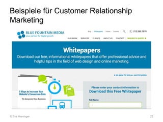 22© Eva Hieninger
Beispiele für Customer Relationship
Marketing
 