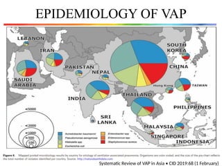 EPIDEMIOLOGY OF VAP
Systematic Review of VAP in Asia • CID 2019:68 (1 February)
 