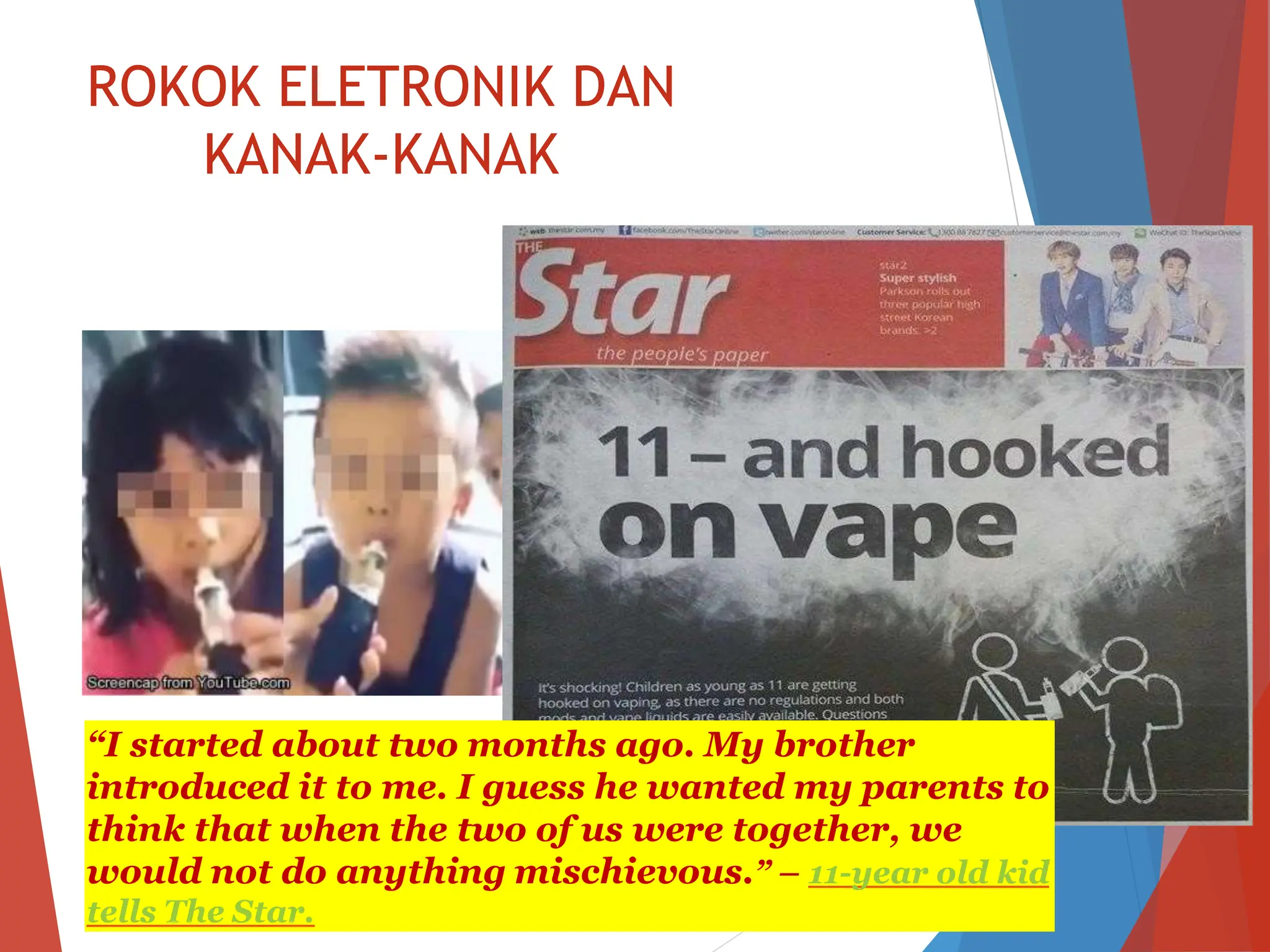 VAPE BAHAYA UNTUK KESIHATAN SEMUA GOLONGAN UMUR DI MALAYSIA | PPTX