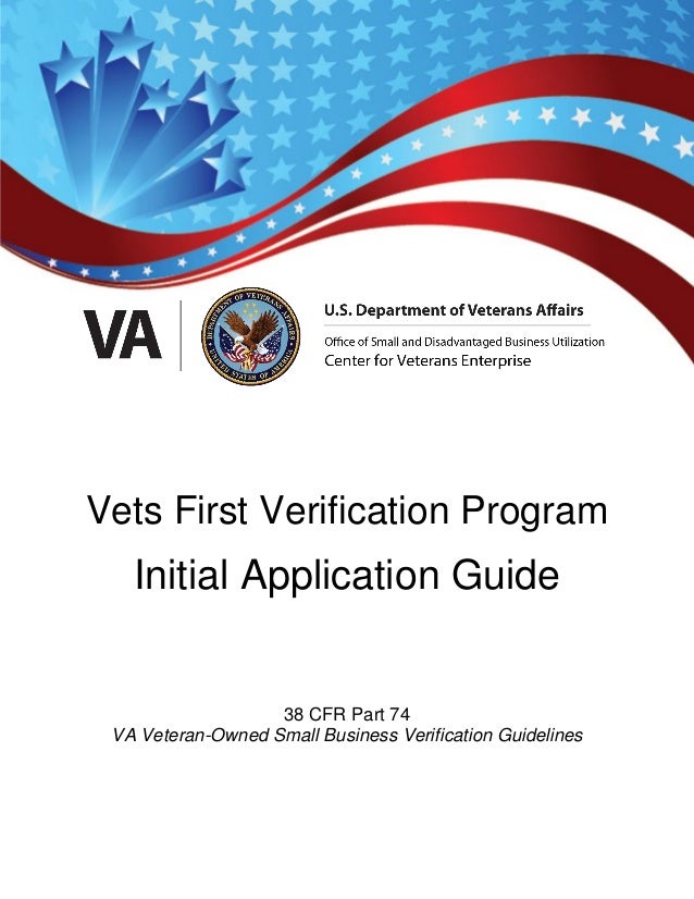 vets first verification program initial application guide va form 0877