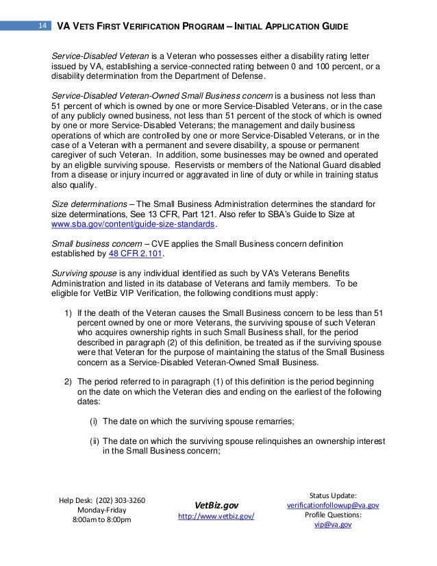 vets first verification program initial application guide va form 0877