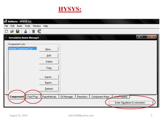 Vapor Liquid Equilibrium Using Hysys Ppsx
