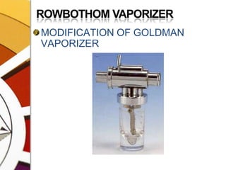 ROWBOTHOM VAPORIZERMODIFICATION OF GOLDMAN VAPORIZER