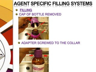 AGENT SPECIFIC FILLING SYSTEMSFILLINGCAP OF BOTTLE REMOVEDADAPTER SCREWED TO THE COLLAR