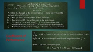Coefficient of
Performance
 