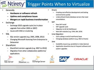 Trigger Points When to Virtualize
 