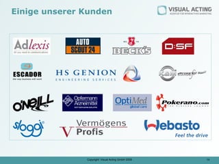 Einige unserer Kunden




               Copyright: Visual Acting GmbH 2009   14
 