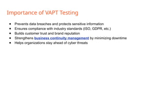 VAPT Testing Explained: Secure Your Business Systems & Data | PPTX