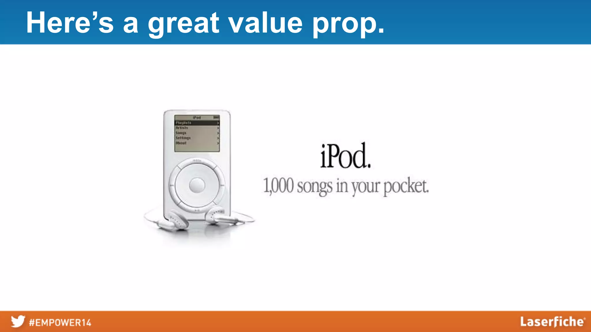 Steve Jobs: value prop ninja

 
