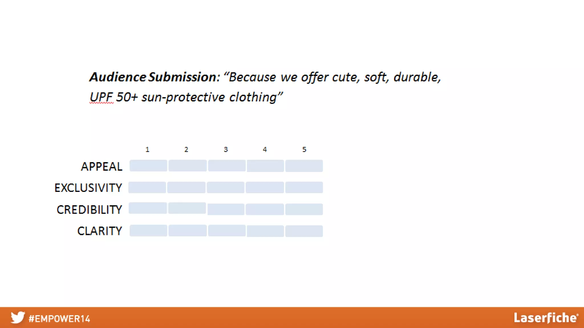 Questions?
Melissa Henley
melissa.henley@laserfiche.com
(562) 988-1688 x230

 