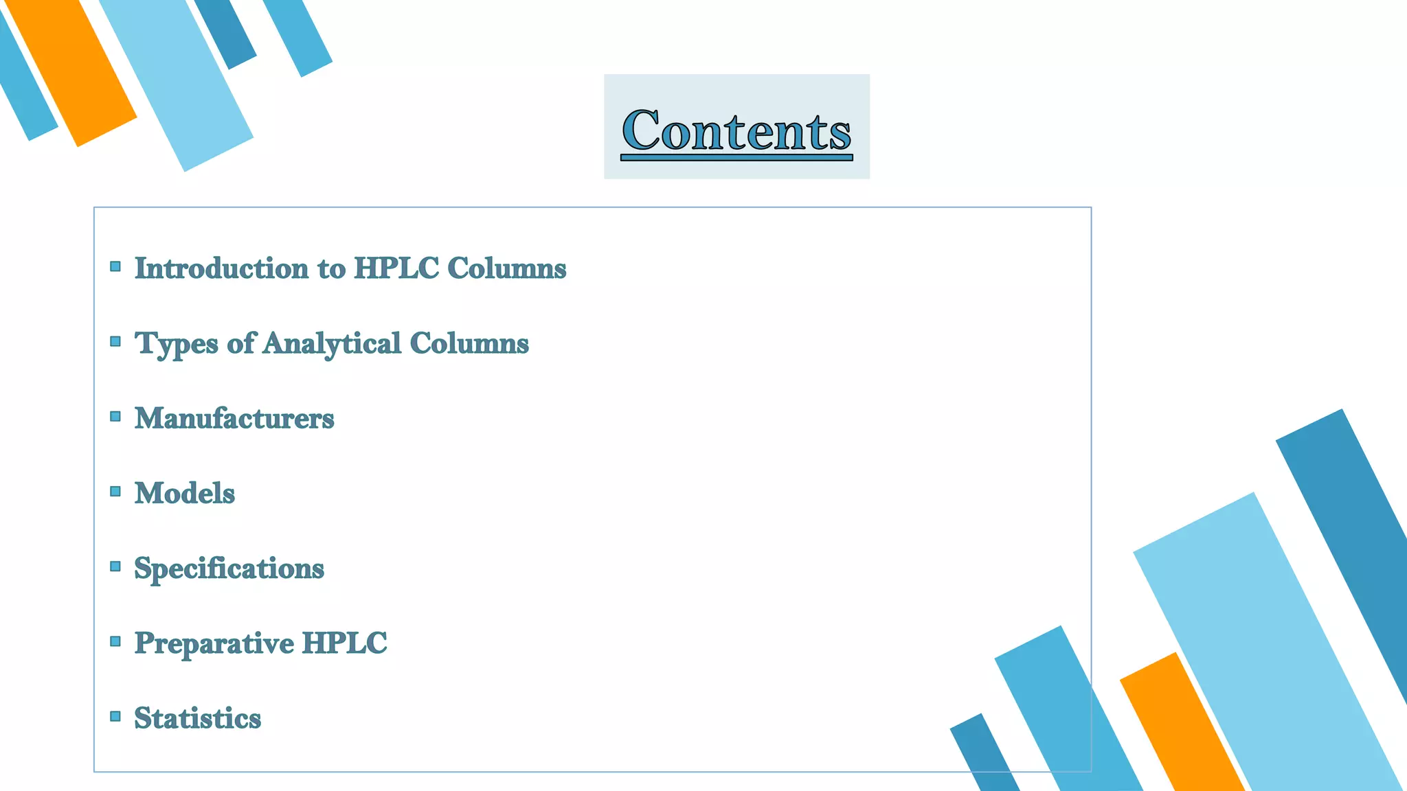 Columns in HPLC | PPT