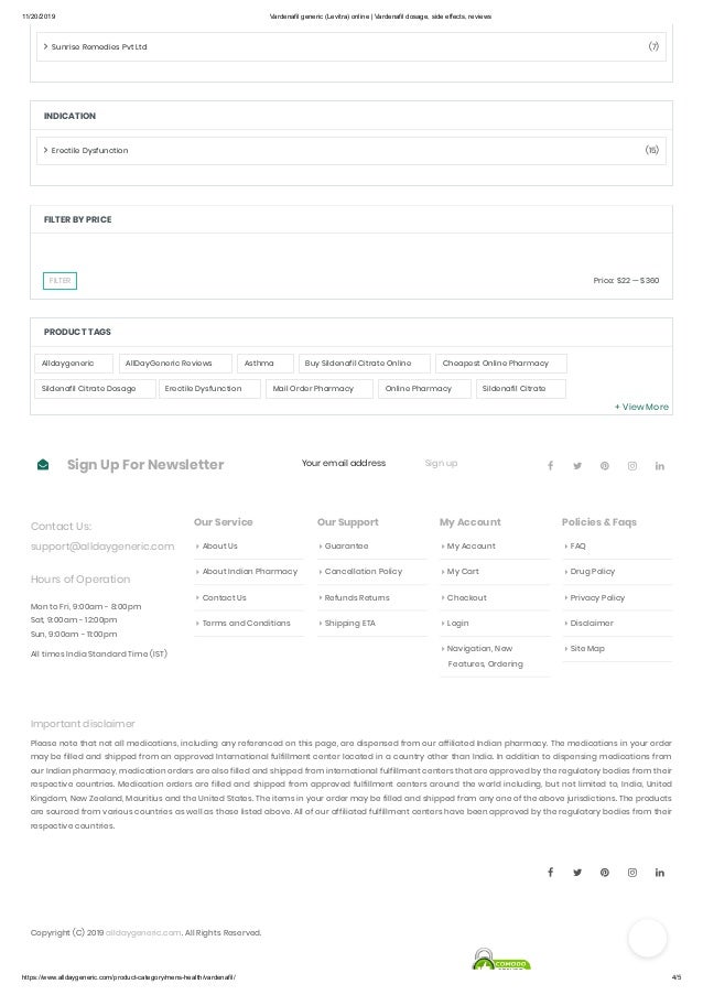 Dosages Levitra Order