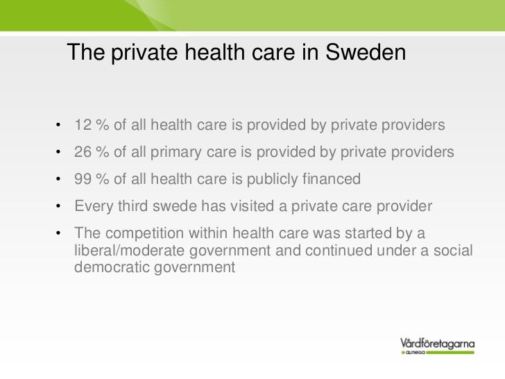 Private health care sector in Sweden