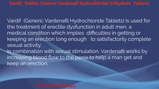 Vardenafil hydrochloride tablets