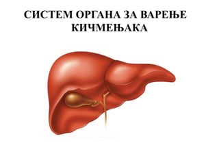 СИСТЕМ ОРГАНА ЗА ВАРЕЊЕ
      КИЧМЕЊАКА
 