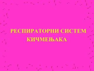 РЕСПИРАТОРНИ СИСТЕМ
    КИЧМЕЊАКА
 