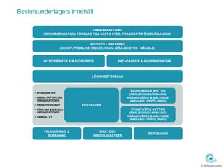 DOKUMENTMALLAREn nytta kan definieras som resultatet av en förändring som upplevs som positivt av dess intressenter (Bradley)INOM MYNDIGHETENOFFENTLIGSEKTOR (PARTNERS)PRIVAT-PERSONERFÖRETAG & IDEELLA ORGANISATIONERSAMHÄLLETSäker eller osäker?