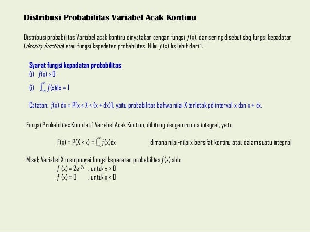 Variabel acak dan nilai harapan (Statistik Ekonomi II)