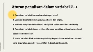 Variabel C++ KLMPK 7.pptx............... | PPT
