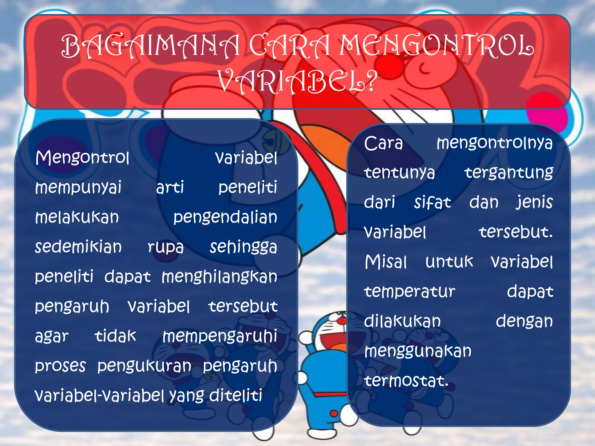 Variabel kontrol doraemon | PPTX
