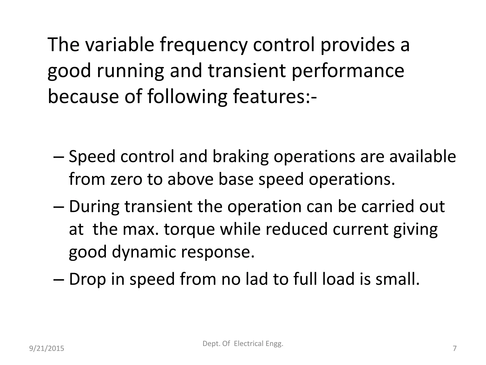 Variabe voltage and variable frequency drives | PPTX
