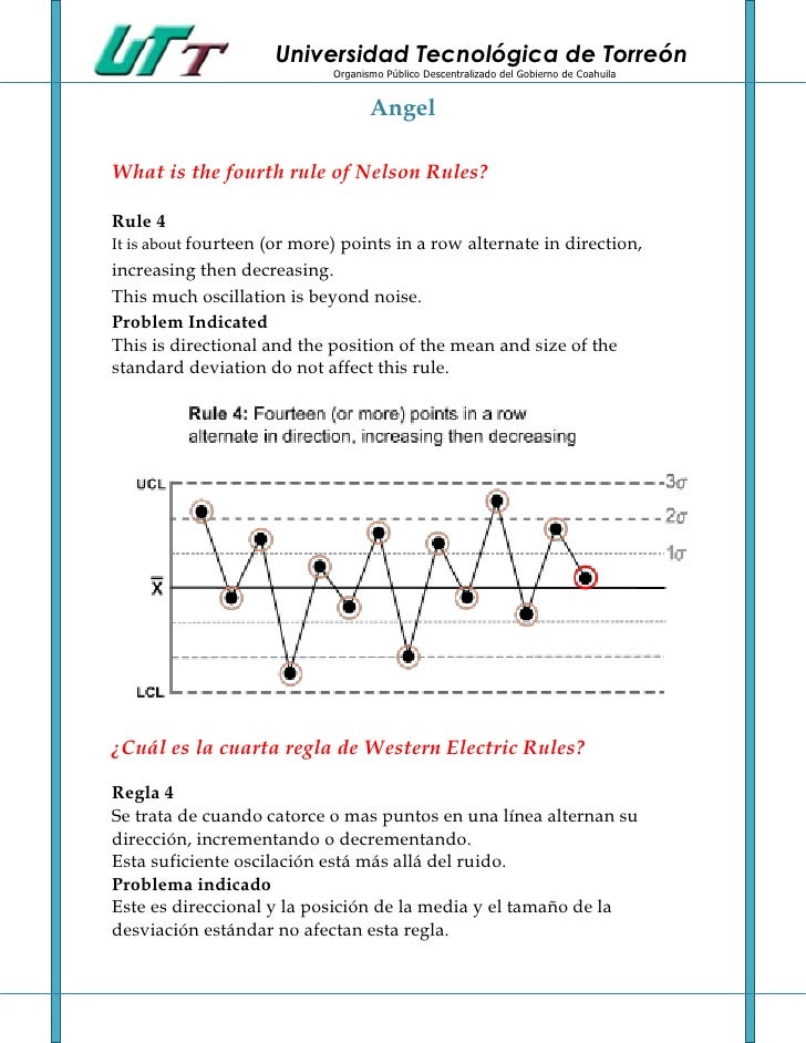 Variabilidad, western electric rules & nelson rules (inglés español)