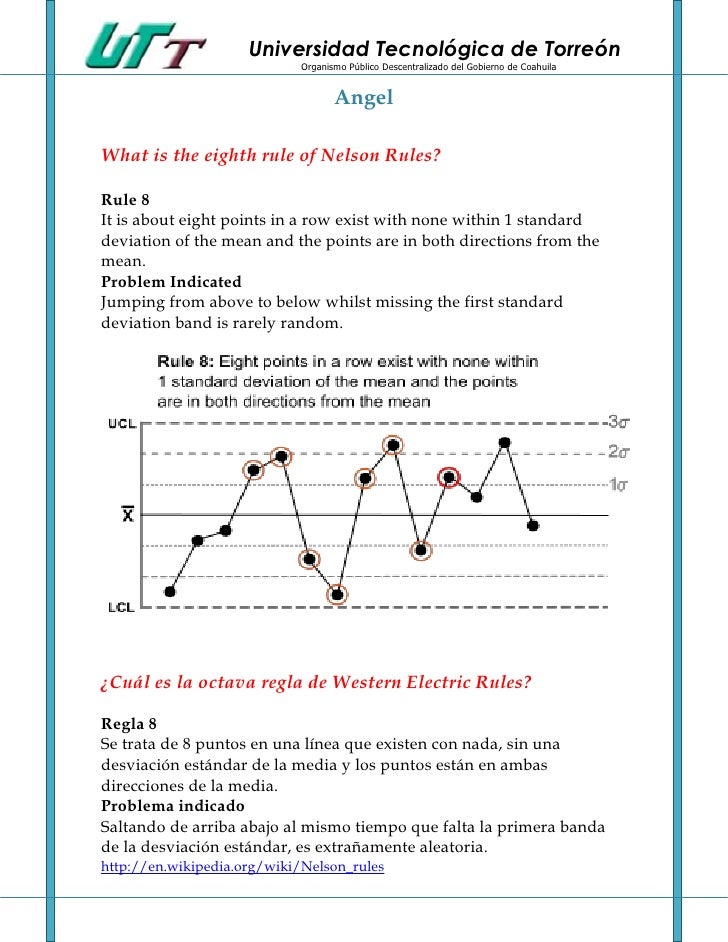 Variabilidad, western electric rules & nelson rules (inglés español)