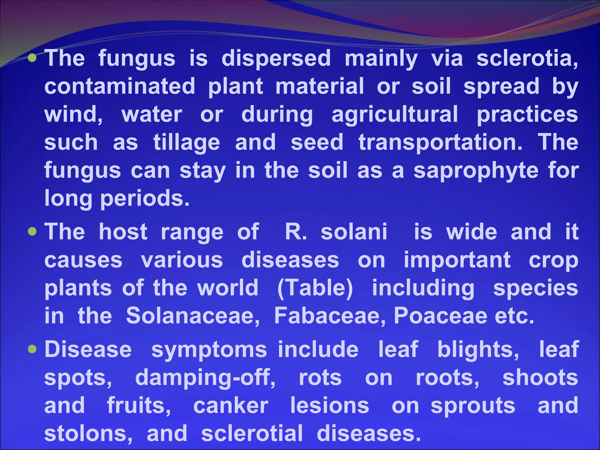 Variability in rhizoctonia solani from different host crops | PPT